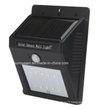 Lumière extérieure de sonde solaire de mouvement de 6 LED PIR de puissance solaire